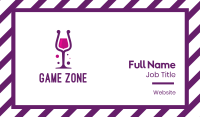 Purple Wine Glass Business Card