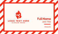 Red Fire Letter B Business Card