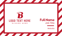 Generic Red Letter B Business Card