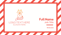 Minimalist Fox Outline Business Card