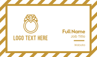 Diamond Ring Outline Business Card Image Preview