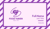 Purple Heart Squiggle Business Card