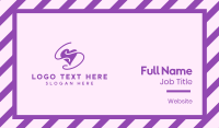 Purple Heart Squiggle Business Card