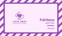 Purple Heart Squiggle Business Card Image Preview