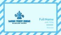 Blue Tech Robot Business Card Design