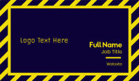Neon Yellow Text Font Business Card