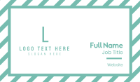 Turquoise Letter J Business Card