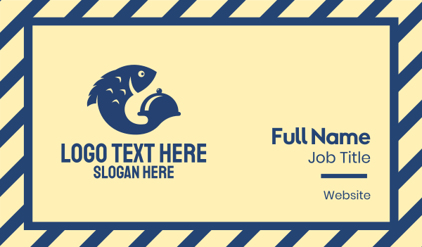 Fish Seafood Restaurant Business Card Design