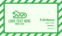 Green Wild Crocodile  Business Card