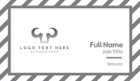 Chrome Bull Outline Business Card