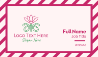 Lotus Flower Garden  Business Card Design