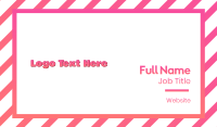 Fresh Pink Wordmark Business Card Design
