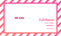 Fresh Pink Wordmark Business Card