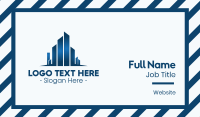 Geometric Blue City Business Card