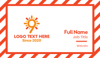 Orange Sun Business Card example 1