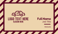 Generic Red Car  Business Card Design