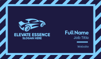 Blue Speed Car Racing Business Card