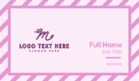 Star Letter M Business Card