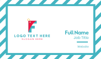 Letter F Shopping Coupon Business Card Design