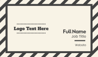 Retro Grey Text Business Card