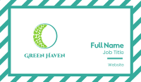 Green Moon Leaves Business Card Image Preview