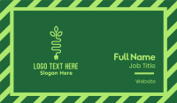 Green Eco Plug Business Card Design