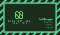 Digital Green Letter N Business Card