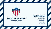 Stars & Stripes Shield Business Card Design