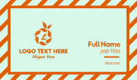 Orange Leaves Lettermark Business Card Design