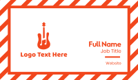 Red Guitar Note Business Card Design