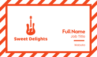 Red Guitar Note Business Card