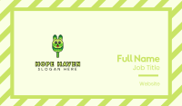 Green Rabbit Popsicle Business Card
