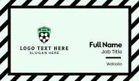Soccer Ball Field Emblem  Business Card Design