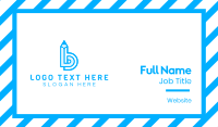 Blue Pencil Business Card example 1