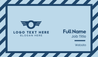 Blue Letter O Wings  Business Card