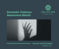 Domestic Violence Month Facebook Post