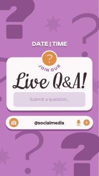 Stylish Live Q&A Facebook Story