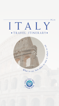 Italy Itinerary Facebook Story