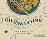 Giveaway Food Bowl Facebook Post