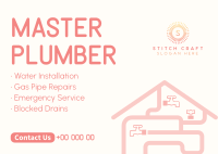 Master Plumber Postcard