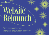 Floral Website Launch Postcard