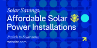 Solar Power Installations Twitter Post