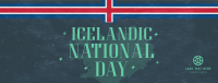 Sparkly Icelandic National Day Facebook Cover Design