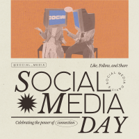 Modern Social Media Day Linkedin Post