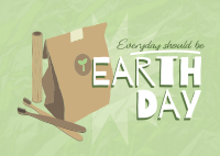 Everyday Earth Day Postcard Design