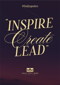 Inspire & Create Poster