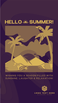 Minimalist Summer Greeting Facebook Story