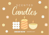 Sweet Scent Candles Postcard Design