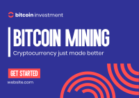 Start Bitcoin Mining Postcard