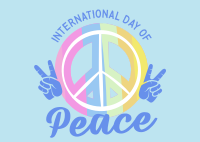 Peace Day Symbol Postcard